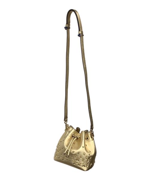 JIMMY CHOO（ジミーチュウ）JIMMY CHOO (ジミーチュウ) ボンボン バケットＳ ゴールドの古着・服飾アイテム