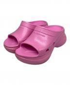 BALENCIAGA×crocsバレンシアガ×クロックス）の古着「ロゴ ラメ プラットフォーム サンダル」｜ピンク