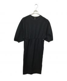 Adam et Rope（アダム エ ロペ）の古着「ハーフスリーブドロストワンピース」｜ブラック