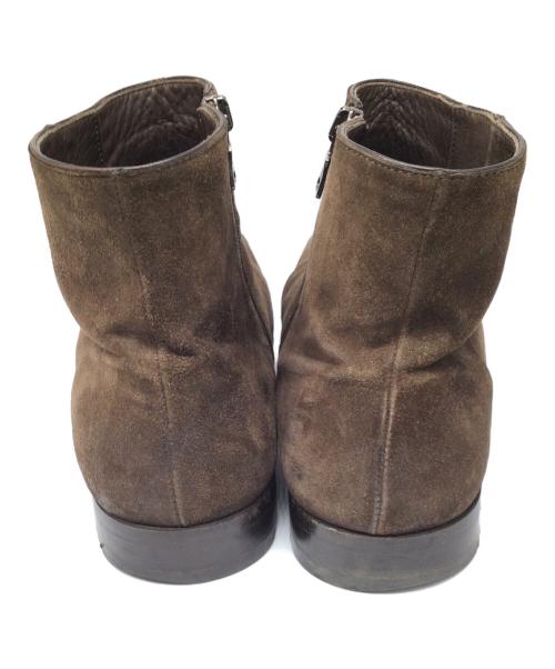 PRADA（プラダ）PRADA (プラダ) サイドジップスエードブーツ ブラウン サイズ:5　1/2の古着・服飾アイテム