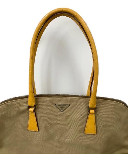 PRADA（プラダ）PRADA (プラダ) トートバッグ ベージュ×オレンジ ベージュ×オレンジの古着・服飾アイテム