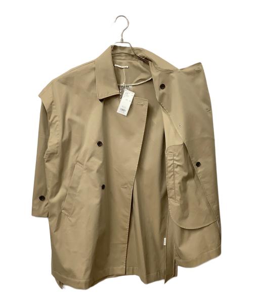 O0u（オー・ゼロ・ユー）O0u (オー・ゼロ・ユー) GILET　LAPEL　COAT ベージュ サイズ:5 未使用品の古着・服飾アイテム