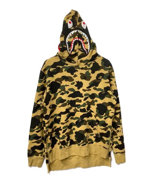 A BATHING APE（ア ベイシング エイプ）A BATHING APE (ア ベイシング エイプ) シャークパーカー カーキ サイズ:XLの古着・服飾アイテム