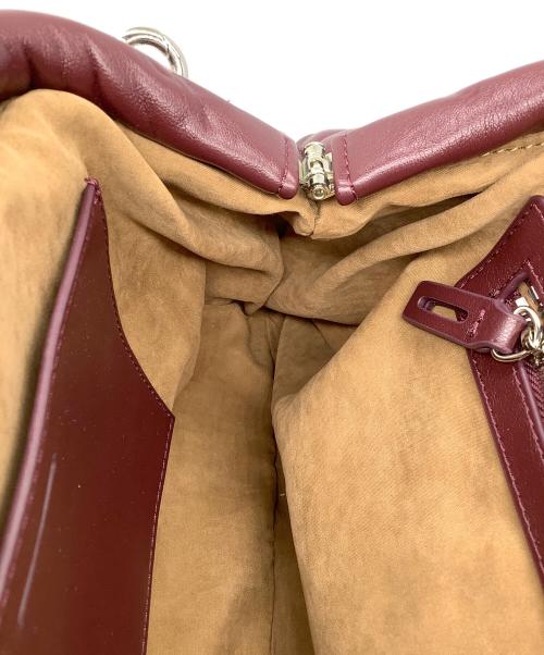 ADD CULUMN（アドカラム）ADD CULUMN (アドカラム) PUFF CLASP チェーンバッグ ワインレッドの古着・服飾アイテム