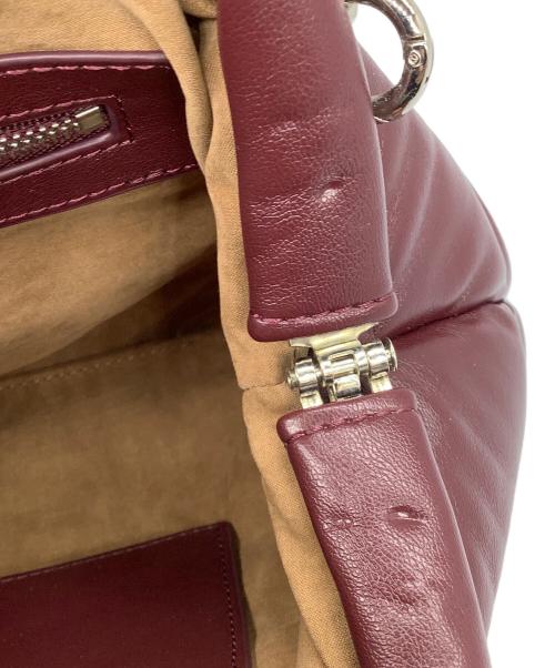 ADD CULUMN（アドカラム）ADD CULUMN (アドカラム) PUFF CLASP チェーンバッグ ワインレッドの古着・服飾アイテム