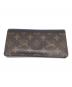 LOUIS VUITTON (ルイ ヴィトン) 	マカサー ポルトフォイユ・ブラザ ブラウン×ブラック：32000円