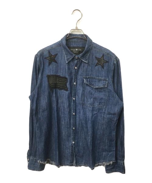 HYDROGEN（ハイドロゲン）HYDROGEN (ハイドロゲン) デニムシャツ インディゴ サイズ:XLの古着・服飾アイテム