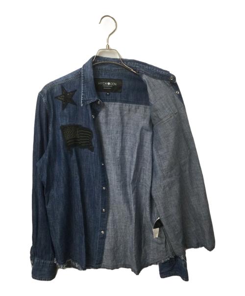 HYDROGEN（ハイドロゲン）HYDROGEN (ハイドロゲン) デニムシャツ インディゴ サイズ:XLの古着・服飾アイテム