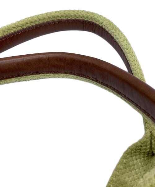 HUNTING WORLD（ハンティングワールド）HUNTING WORLD (ハンティングワールド) 厚底トートバッグ グリーン 黄緑の古着・服飾アイテム