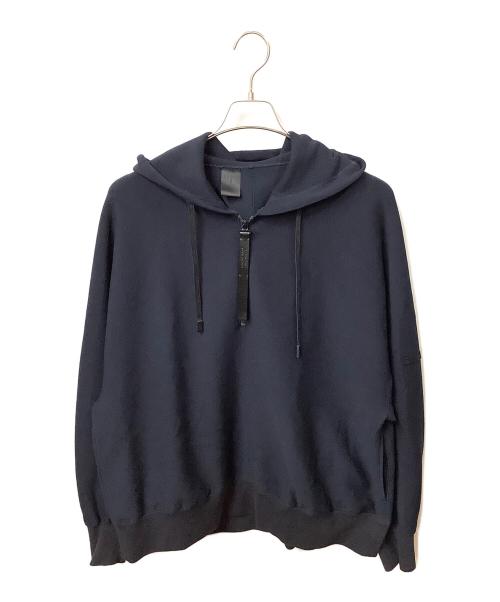 N.HOOLYWOOD（エヌ ハリウッド）N.HOOLYWOOD (エヌ ハリウッド) ハーフジップパーカー　ブラック ネイビー サイズ:Sの古着・服飾アイテム