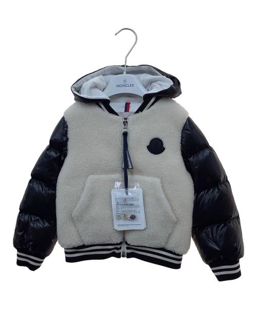 MONCLER（モンクレール）MONCLER (モンクレール) ダウンジャケット ホワイト×ブラック サイズ:100cm 未使用品の古着・服飾アイテム