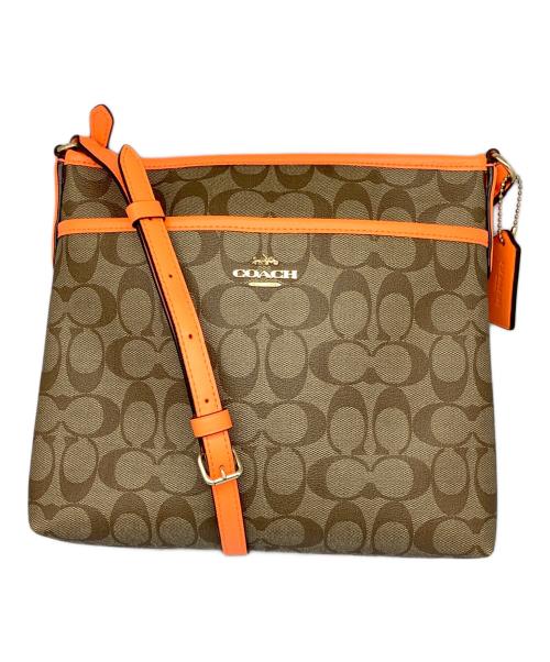 COACH（コーチ）COACH (コーチ) ショルダーバッグ ベージュ×オレンジ ベージュの古着・服飾アイテム
