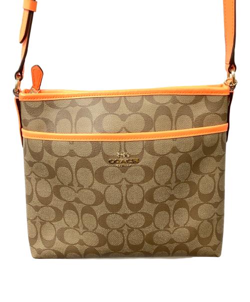COACH（コーチ）COACH (コーチ) ショルダーバッグ ベージュ×オレンジ ベージュの古着・服飾アイテム