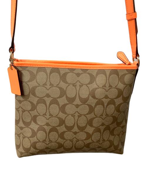 COACH（コーチ）COACH (コーチ) ショルダーバッグ ベージュ×オレンジ ベージュの古着・服飾アイテム