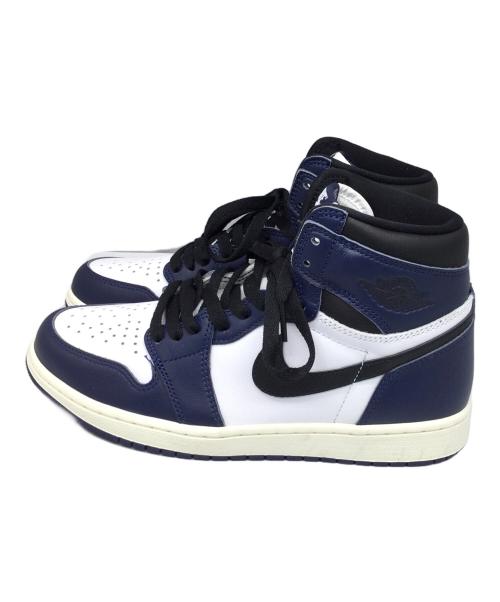 NIKE（ナイキ）NIKE (ナイキ) AIR JORDAN 1 RETRO HIGH OG ホワイト×ネイビー サイズ:26.5 未使用品の古着・服飾アイテム