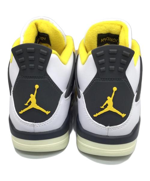 NIKE（ナイキ）NIKE (ナイキ) WMNS AIR JORDAN 4 RETRO ホワイト×イエロー サイズ:24 未使用品の古着・服飾アイテム