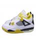 NIKE (ナイキ) WMNS AIR JORDAN 4 RETRO ホワイト×イエロー サイズ:24 未使用品：18000円