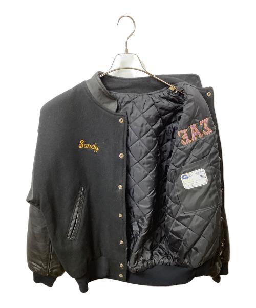 sigma Alpha（シグマアルファ）sigma Alpha (シグマアルファ) スタジャン Sandy ΣAE ブラック サイズ:Lの古着・服飾アイテム