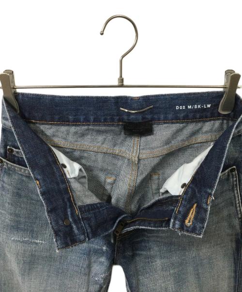 Saint Laurent Paris（サンローランパリ）Saint Laurent Paris (サンローランパリ) ダメージ加工デニムパンツ　インディゴ インディゴ サイズ:27の古着・服飾アイテム