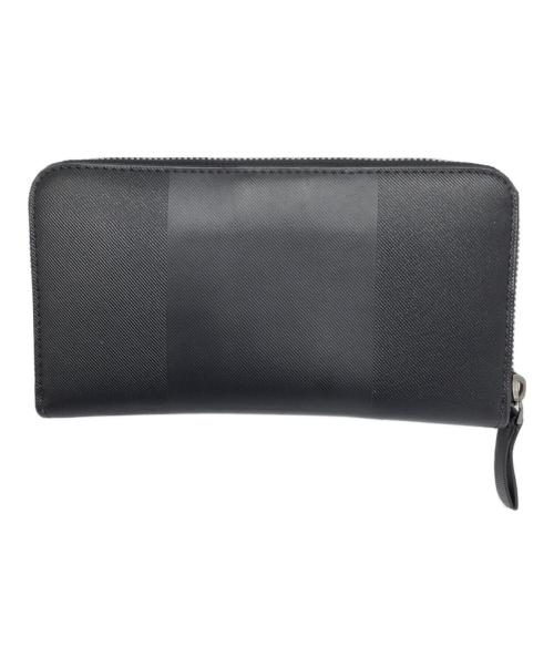 EMPORIO ARMANI（エンポリオアルマーニ）EMPORIO ARMANI (エンポリオアルマーニ) ラウンドファスナー長財布 ブラックの古着・服飾アイテム