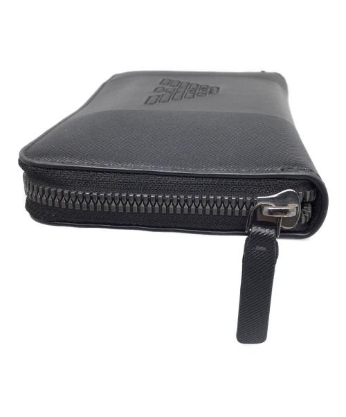 EMPORIO ARMANI（エンポリオアルマーニ）EMPORIO ARMANI (エンポリオアルマーニ) ラウンドファスナー長財布 ブラックの古着・服飾アイテム