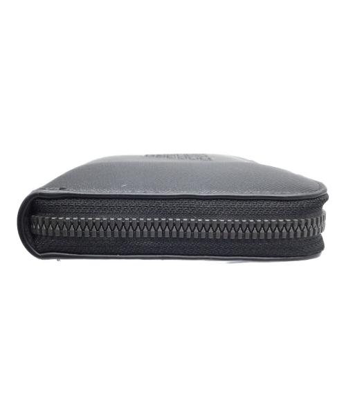 EMPORIO ARMANI（エンポリオアルマーニ）EMPORIO ARMANI (エンポリオアルマーニ) ラウンドファスナー長財布 ブラックの古着・服飾アイテム