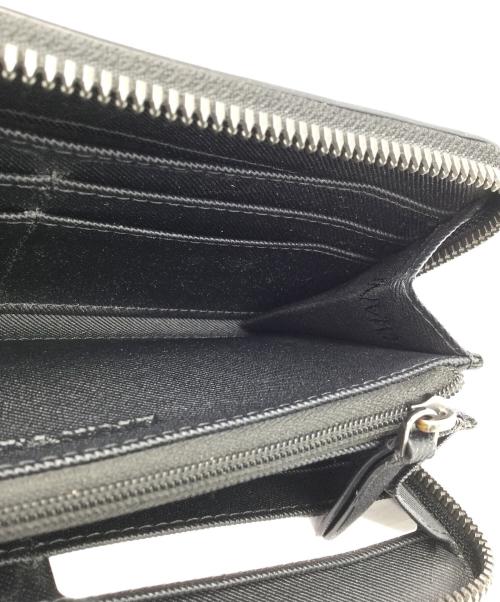 EMPORIO ARMANI（エンポリオアルマーニ）EMPORIO ARMANI (エンポリオアルマーニ) ラウンドファスナー長財布 ブラックの古着・服飾アイテム