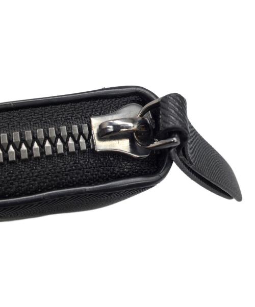 EMPORIO ARMANI（エンポリオアルマーニ）EMPORIO ARMANI (エンポリオアルマーニ) ラウンドファスナー長財布 ブラックの古着・服飾アイテム