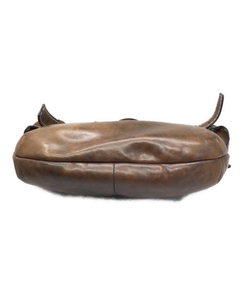 galletti（ガレッティ）GALLETTI (ガレッティ) レザーボディバッグ ブラウン ブラウンの古着・服飾アイテム