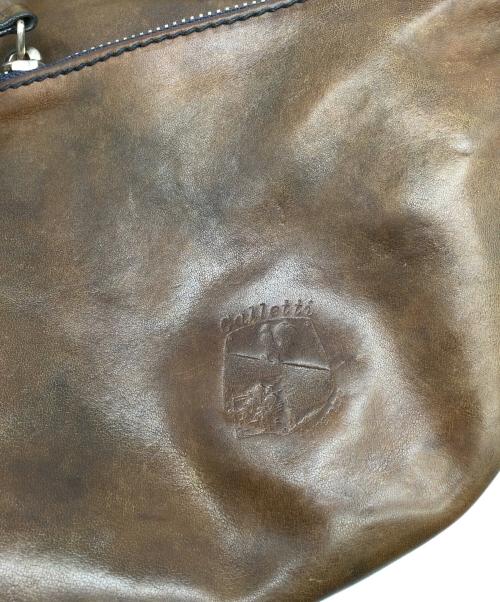 galletti（ガレッティ）GALLETTI (ガレッティ) レザーボディバッグ ブラウン ブラウンの古着・服飾アイテム