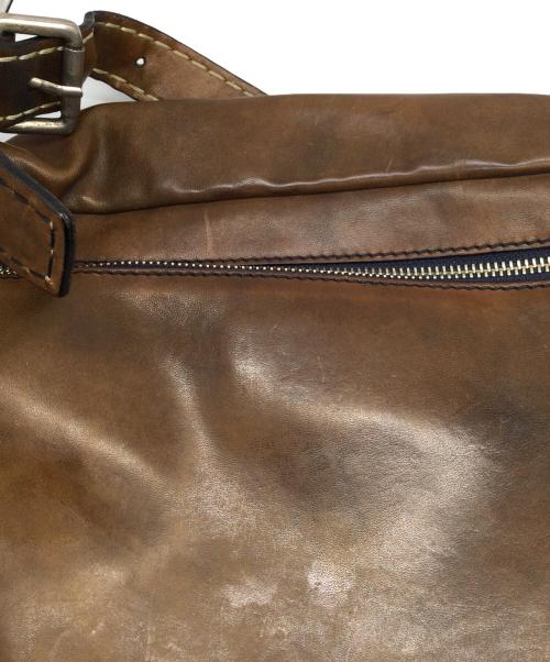 galletti（ガレッティ）GALLETTI (ガレッティ) レザーボディバッグ ブラウン ブラウンの古着・服飾アイテム