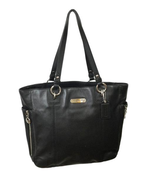 COACH（コーチ）COACH (コーチ) レザートートバッグ ブラックの古着・服飾アイテム