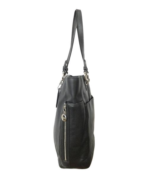COACH（コーチ）COACH (コーチ) レザートートバッグ ブラックの古着・服飾アイテム