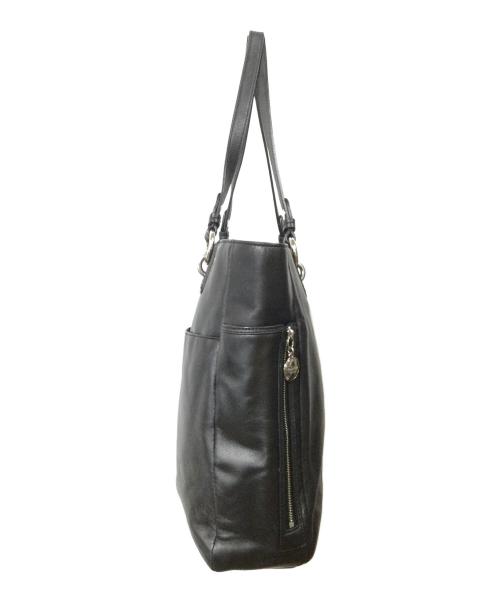 COACH（コーチ）COACH (コーチ) レザートートバッグ ブラックの古着・服飾アイテム