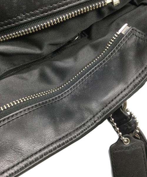 COACH（コーチ）COACH (コーチ) レザートートバッグ ブラックの古着・服飾アイテム