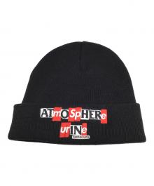 SUPREME×ANTIHERO（シュプリーム×アンタイヒーロー）の古着「ANTIHERO  20AW  ANTIHERO Beanie ダブルネームロゴ刺繍ニット帽」｜ブラック
