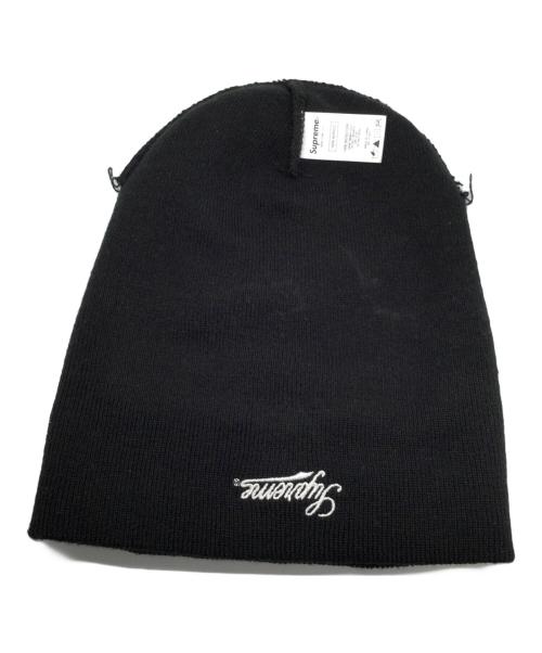 SUPREME（シュプリーム）Supreme (シュプリーム) ANTIHERO (アンタイヒーロー) ANTIHERO  20AW  ANTIHERO Beanie ダブルネームロゴ刺繍ニット帽 ブラックの古着・服飾アイテム