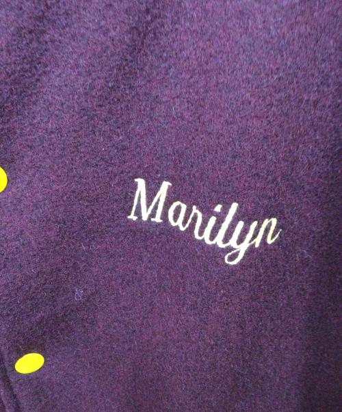 butwin（バトウィン）BUTWIN (バトウィン) スタジャン ワインレッド×イエロー ワインレッド サイズ:MNの古着・服飾アイテム