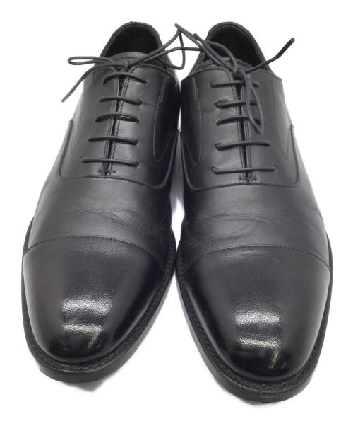 BLACK LABEL CRESTBRIDGE（ブラックレーベル クレストブリッジ）BLACK LABEL CRESTBRIDGE (ブラックレーベル クレストブリッジ) ストレートチップシューズ ブラック ブラック サイズ:25.5の古着・服飾アイテム