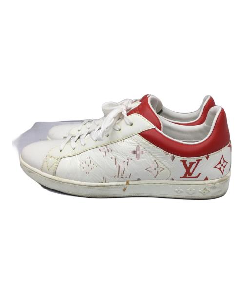 LOUIS VUITTON（ルイ ヴィトン）LOUIS VUITTON (ルイ ヴィトン) ルクセンブルク レッド×ホワイト サイズ:6.5の古着・服飾アイテム