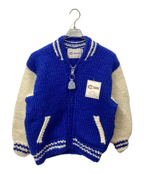 MARK（マーク）MARK (マーク) カウチンニットカーディガン ブルー ブルー サイズ:L 未使用品の古着・服飾アイテム
