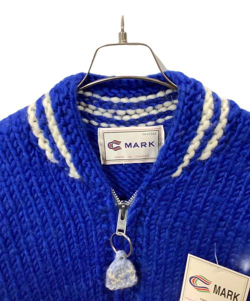 MARK（マーク）MARK (マーク) カウチンニットカーディガン ブルー ブルー サイズ:L 未使用品の古着・服飾アイテム