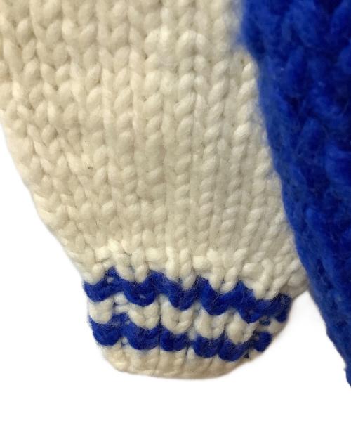 MARK（マーク）MARK (マーク) カウチンニットカーディガン ブルー ブルー サイズ:L 未使用品の古着・服飾アイテム