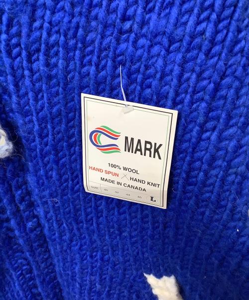 MARK（マーク）MARK (マーク) カウチンニットカーディガン ブルー ブルー サイズ:L 未使用品の古着・服飾アイテム