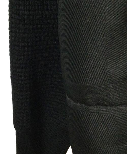 BLACK LABEL CRESTBRIDGE（ブラックレーベル クレストブリッジ）BLACK LABEL CRESTBRIDGE (ブラックレーベル クレストブリッジ) ニット切替中綿ジャケット ブラック サイズ:LLの古着・服飾アイテム