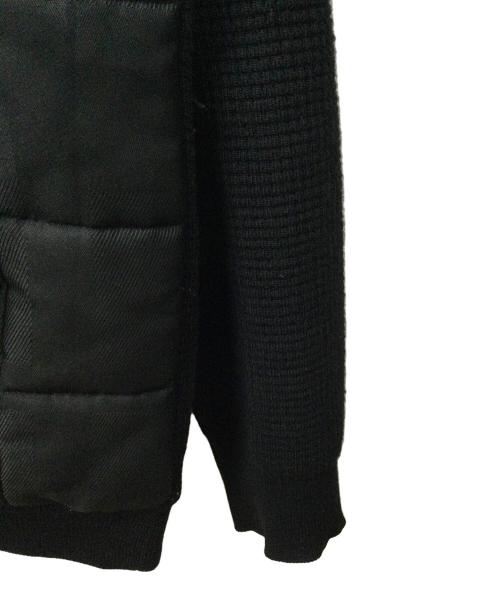 BLACK LABEL CRESTBRIDGE（ブラックレーベル クレストブリッジ）BLACK LABEL CRESTBRIDGE (ブラックレーベル クレストブリッジ) ニット切替中綿ジャケット ブラック サイズ:LLの古着・服飾アイテム
