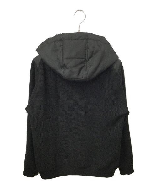 BLACK LABEL CRESTBRIDGE（ブラックレーベル クレストブリッジ）BLACK LABEL CRESTBRIDGE (ブラックレーベル クレストブリッジ) ニット切替中綿ジャケット ブラック サイズ:LLの古着・服飾アイテム