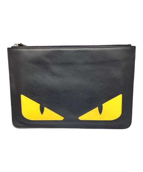 FENDI（フェンディ）FENDI (フェンディ) バグズアイクラッチバッグ ブラックの古着・服飾アイテム