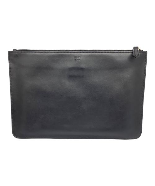 FENDI（フェンディ）FENDI (フェンディ) バグズアイクラッチバッグ ブラックの古着・服飾アイテム