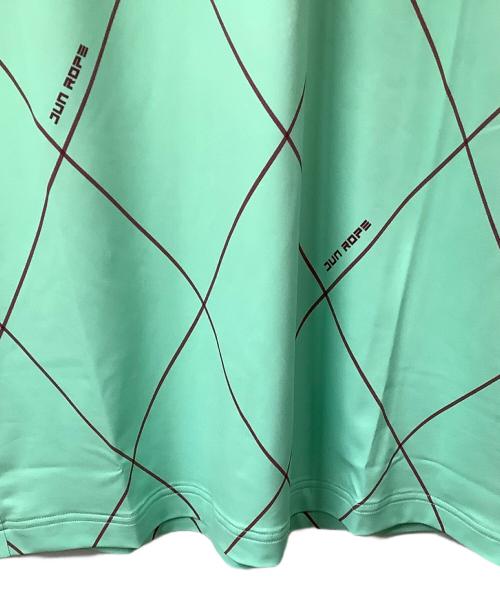 Jun&Rope（ジュンアンドロペ）Jun&Rope (ジュンアンドロペ) ビッグダイヤ柄半袖ポロシャツ ミントグリーン サイズ:M 未使用品の古着・服飾アイテム